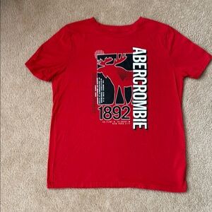 Abercrombie & Fitch Red Short Sleeve Graphic Tee